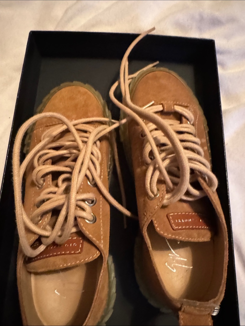Giuseppe Zanotti Tan Suede Lace-Up Sneakers